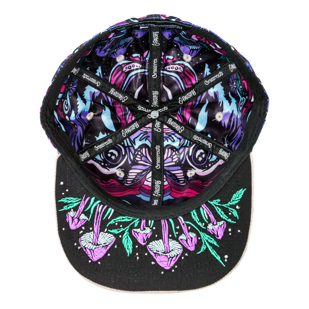 Ellie Paisley Bear Floral Fitted Hat Grassroots California