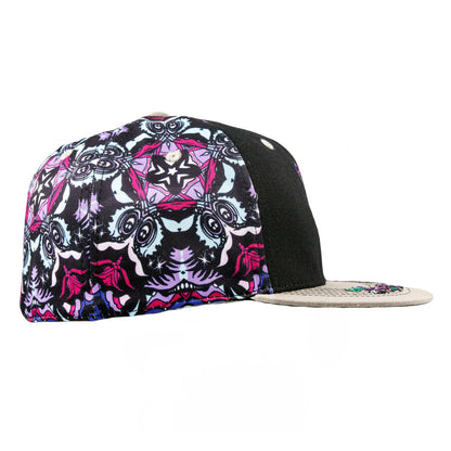 Ellie Paisley Bear Floral Fitted Hat Grassroots California