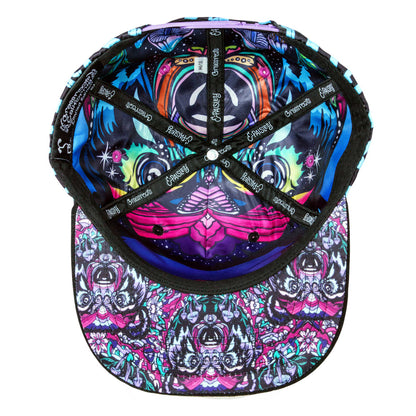 Ellie Paisley Bear Striped Snapback Hat Grassroots California