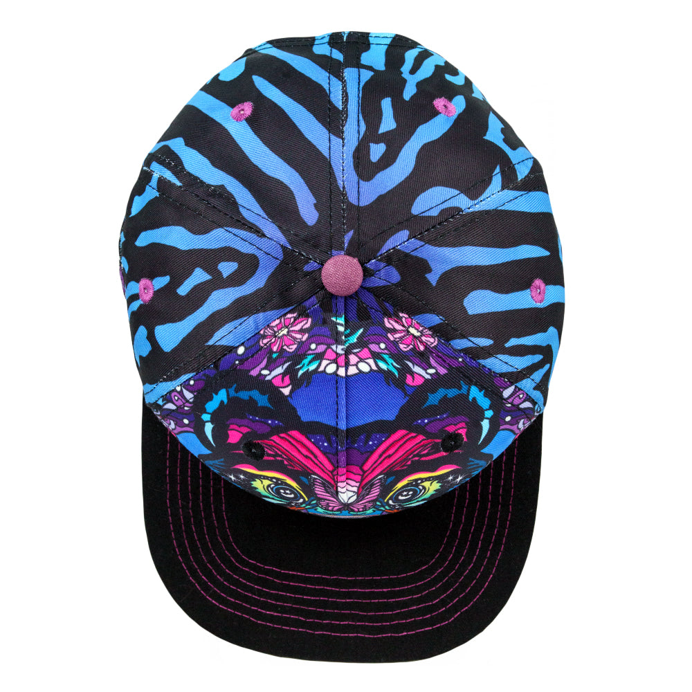 Ellie Paisley Bear Striped Snapback Hat Grassroots California