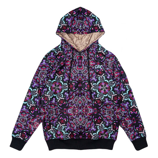 Ellie Paisley Bear Reversible Zip Up Hoodie Grassroots California