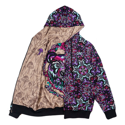 Ellie Paisley Bear Reversible Zip Up Hoodie Grassroots California