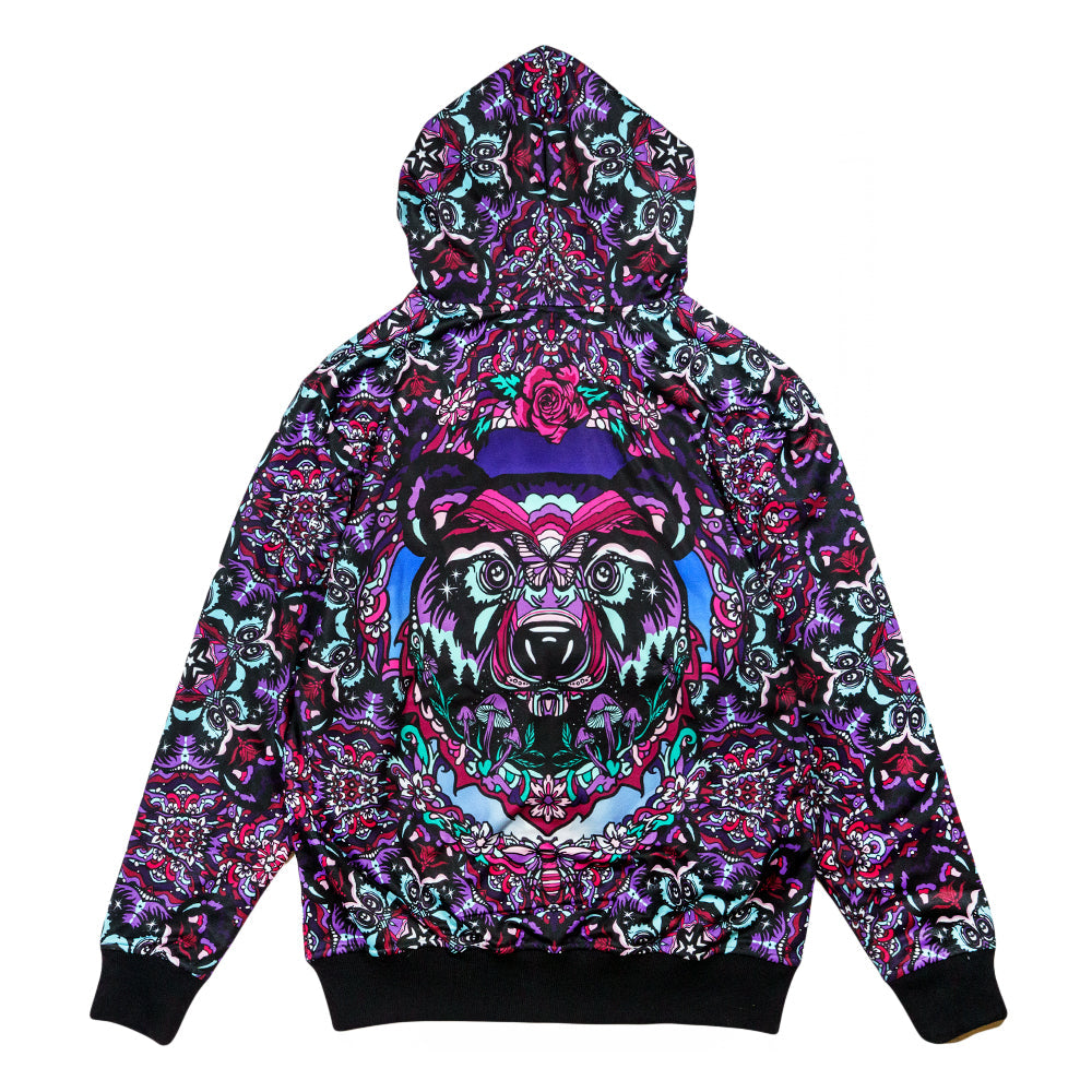 Ellie Paisley Bear Reversible Zip Up Hoodie Grassroots California