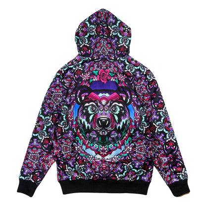 Ellie Paisley Bear Reversible Zip Up Hoodie Grassroots California