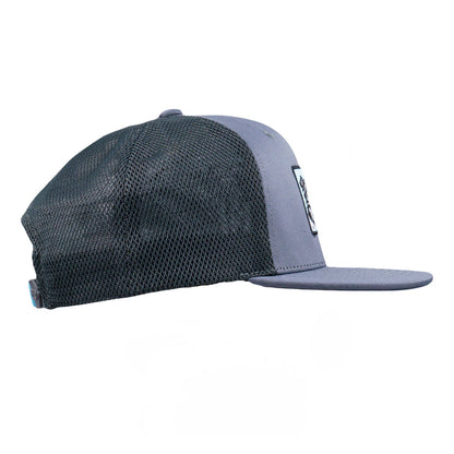 PuppyRoots Dri-Bear Gray Mesh Snapback Hat Grassroots California