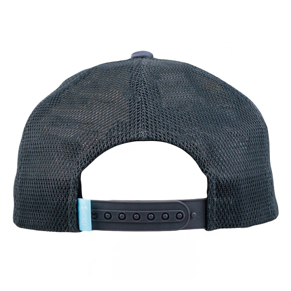 PuppyRoots Dri-Bear Gray Mesh Snapback Hat Grassroots California