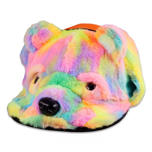 Rainbow Bear Fur Earflap Snapback Hat Grassroots California