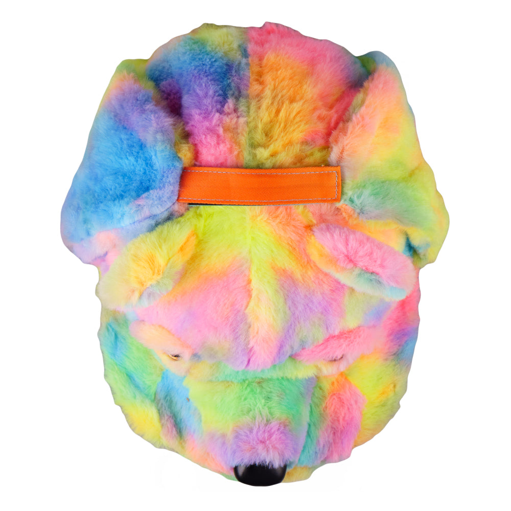 Rainbow Bear Fur Earflap Snapback Hat Grassroots California