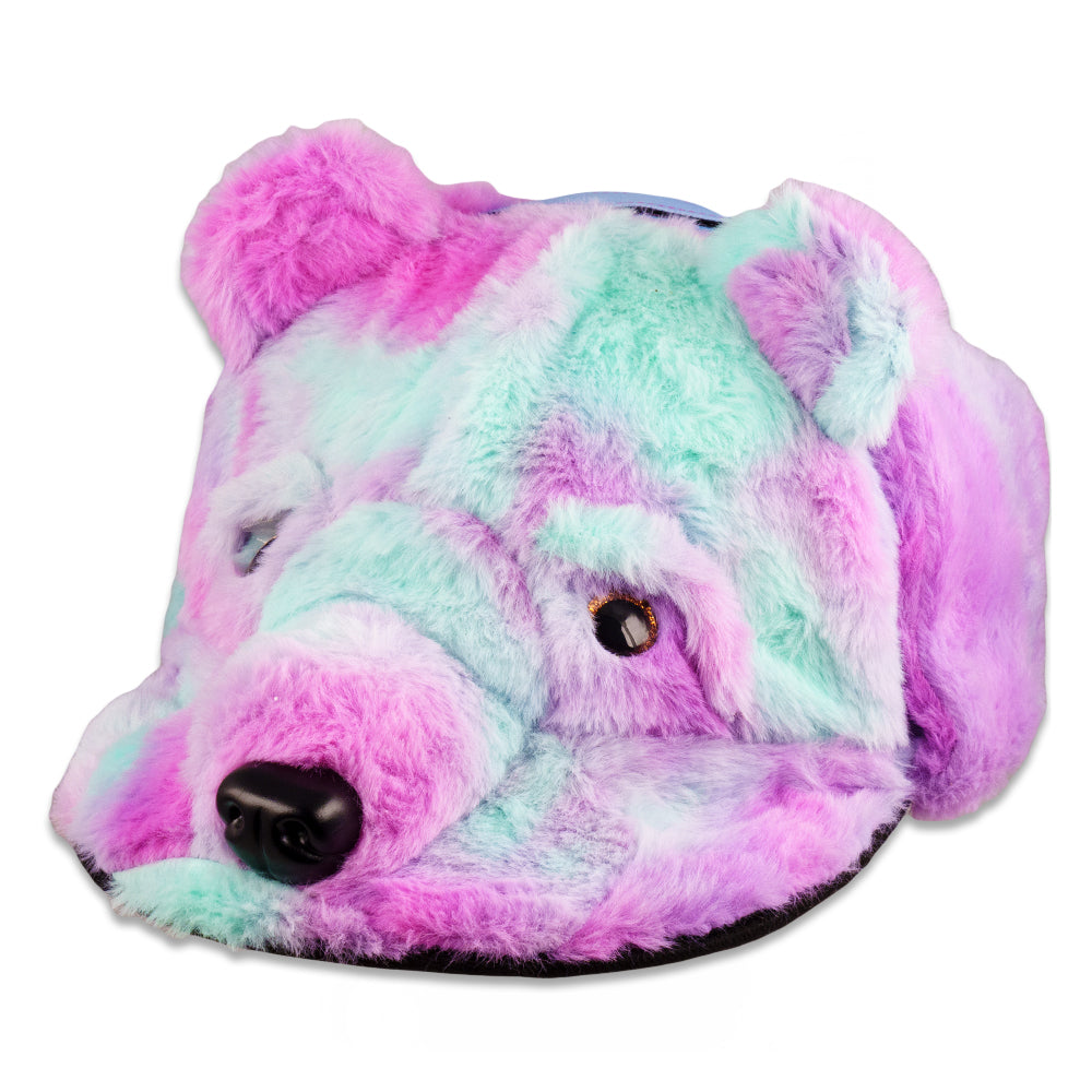 Purple Bear Fur Earflap Snapback Hat Grassroots California