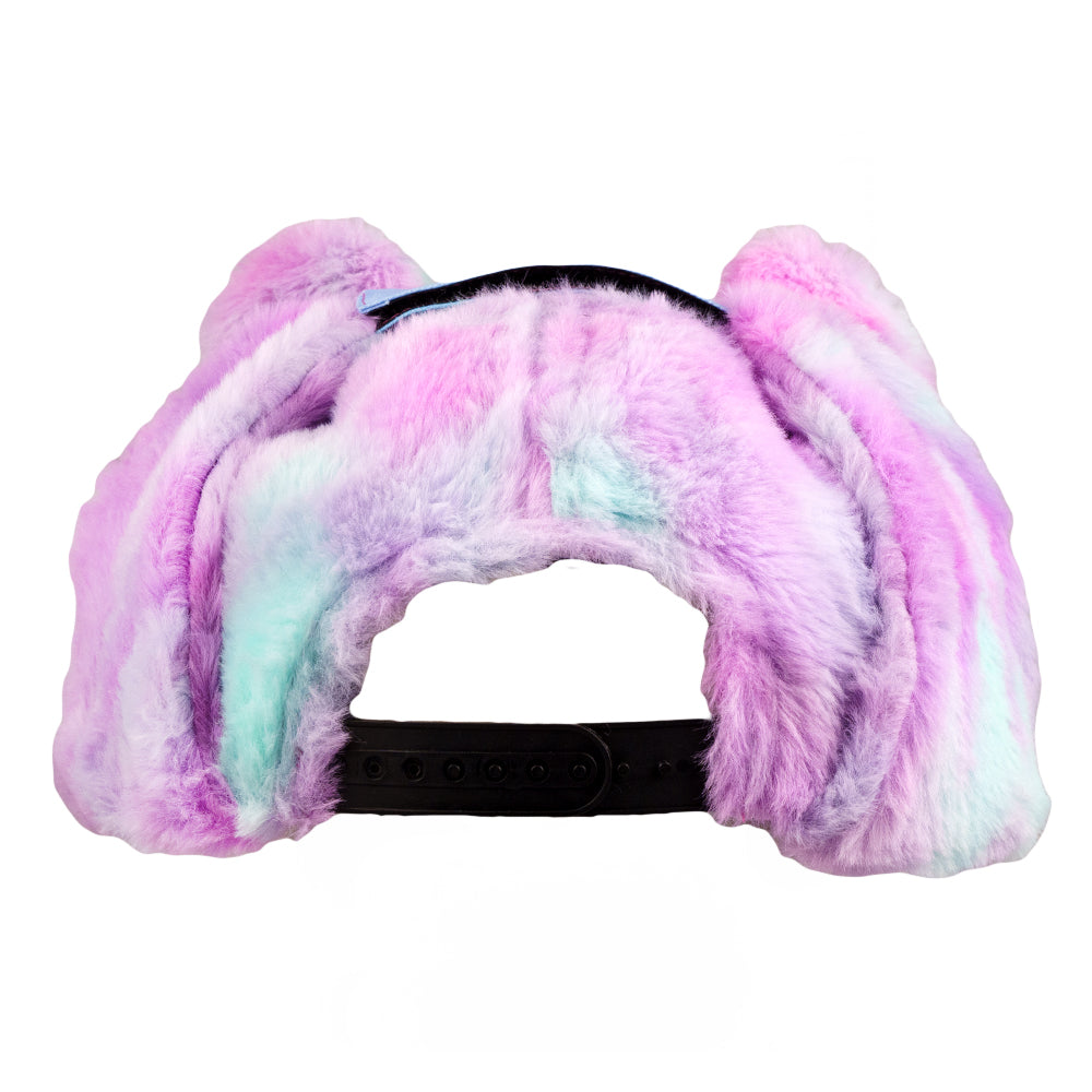 Purple Bear Fur Earflap Snapback Hat Grassroots California