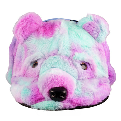 Purple Bear Fur Earflap Snapback Hat Grassroots California