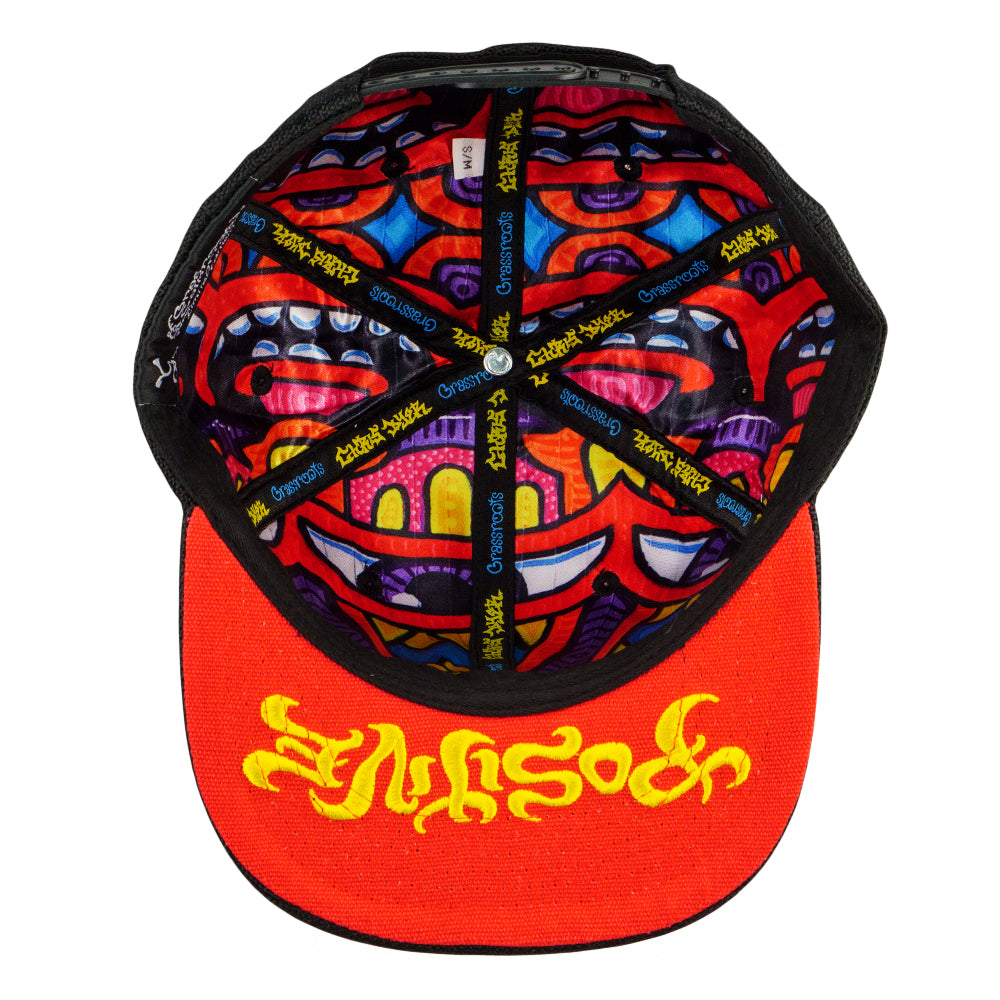 Chris Dyer Harmoneyes Red Black Snapback Hat Grassroots California