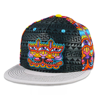 Chris Dyer Harmoneyes Red Pattern Fitted Hat Grassroots California