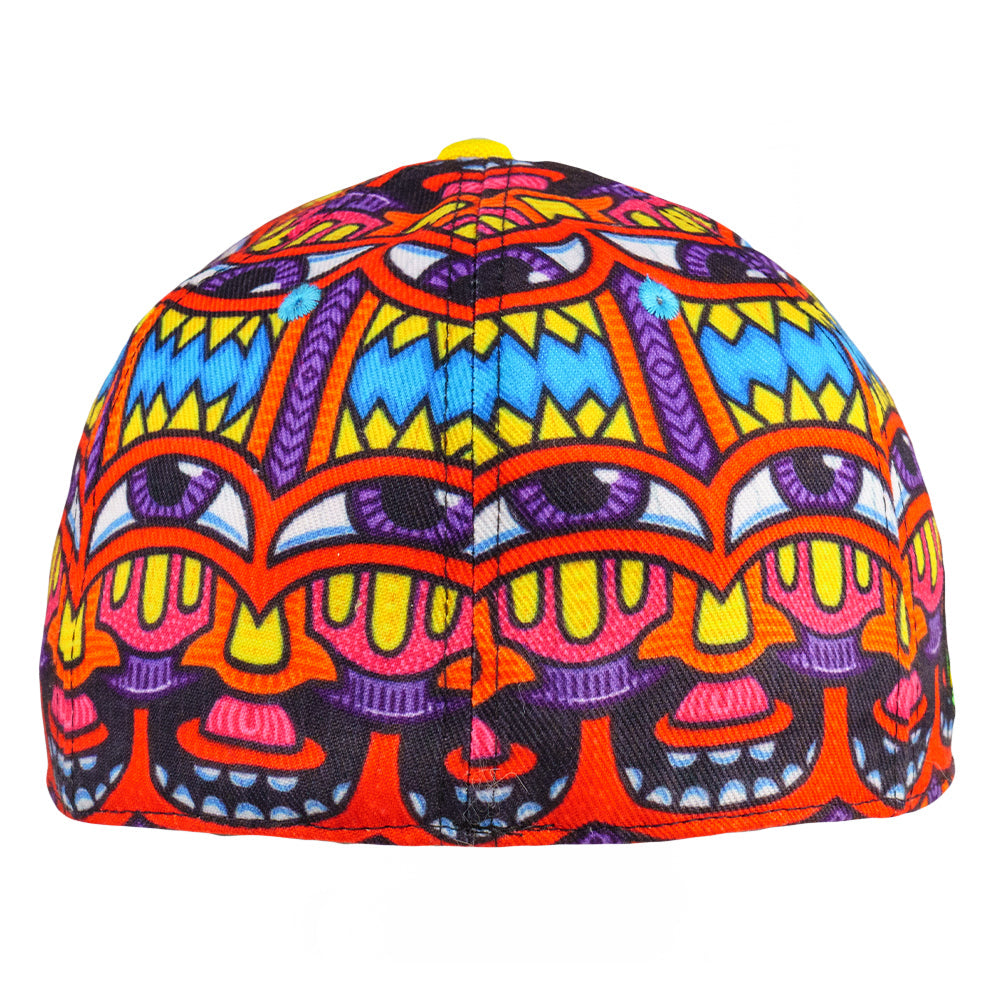 Chris Dyer Harmoneyes Red Pattern Fitted Hat Grassroots California