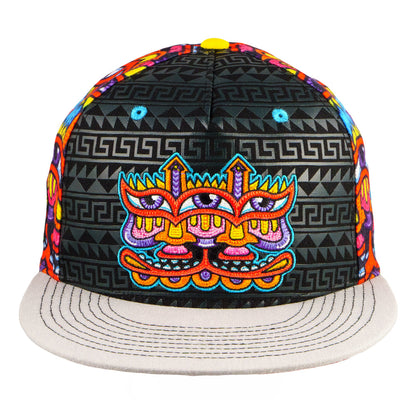 Chris Dyer Harmoneyes Red Pattern Fitted Hat Grassroots California