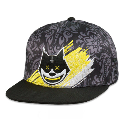 Stylust Paisley Cat Black Snapback Hat Grassroots California