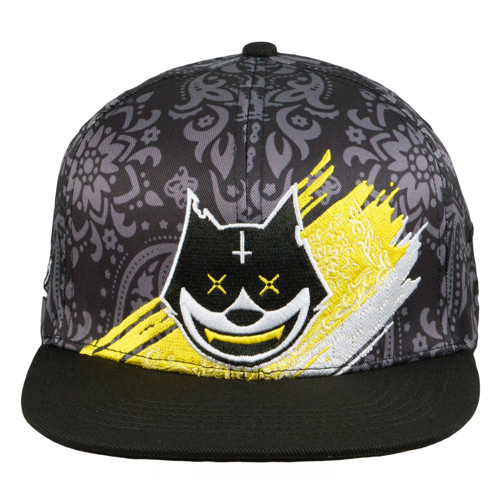 Stylust Paisley Cat Black Snapback Hat Grassroots California