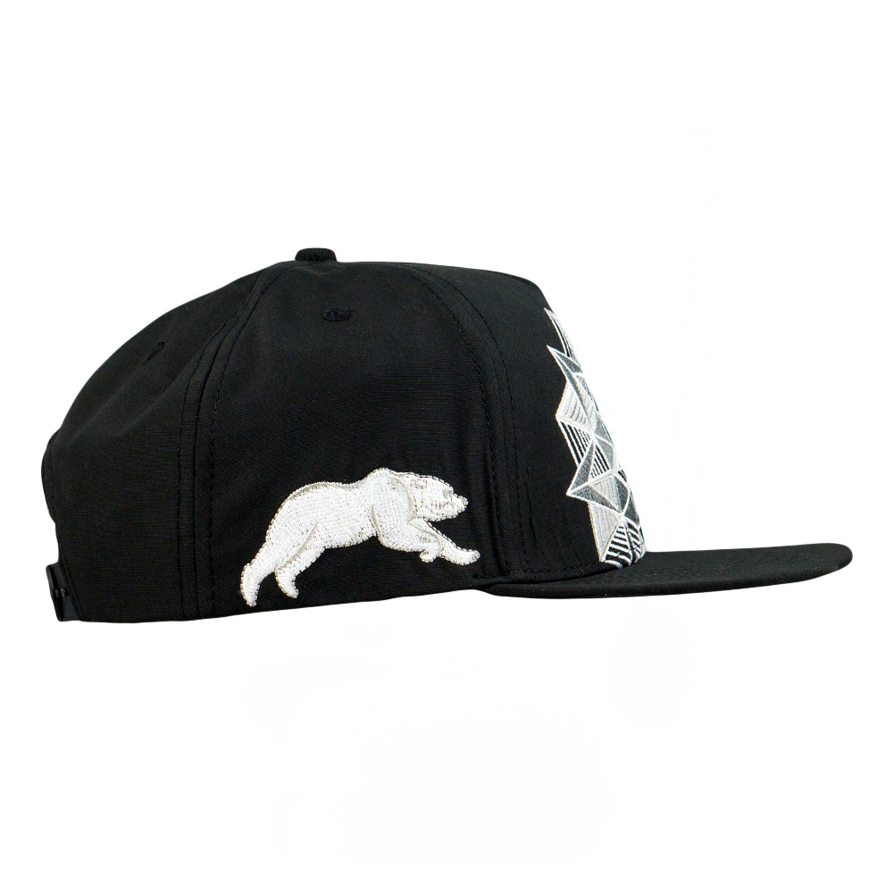 Disc Golf Dri-Bear Black Snapback Hat Grassroots California