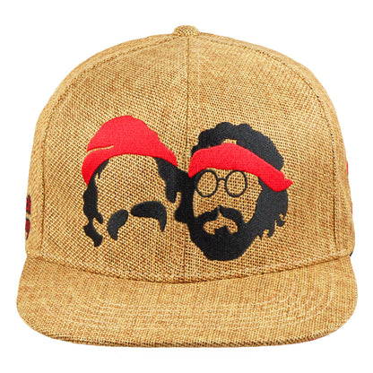 Cheech and Chong Silhouette Tan Snapback Hat Grassroots California