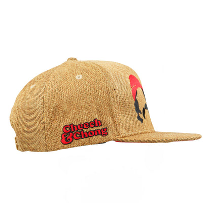 Cheech and Chong Silhouette Tan Snapback Hat Grassroots California