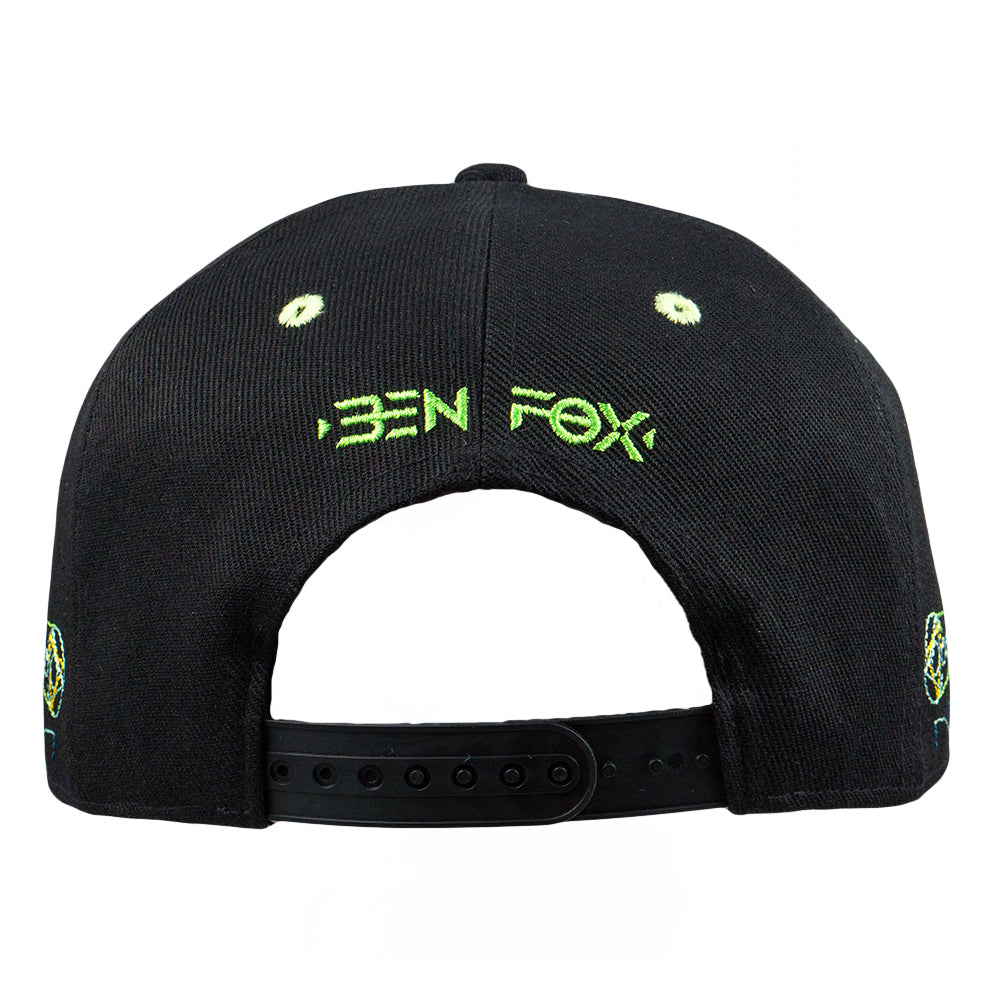 Ben Fox Green Black Snapback Hat Grassroots California