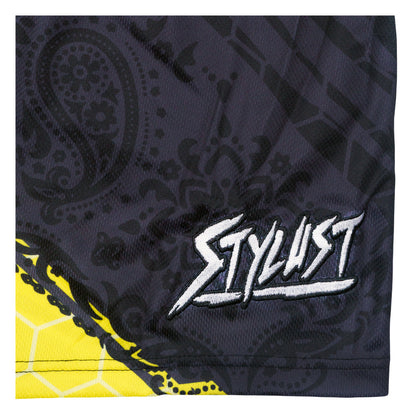 Stylust Paisley Cat Black Mesh Shorts Grassroots California