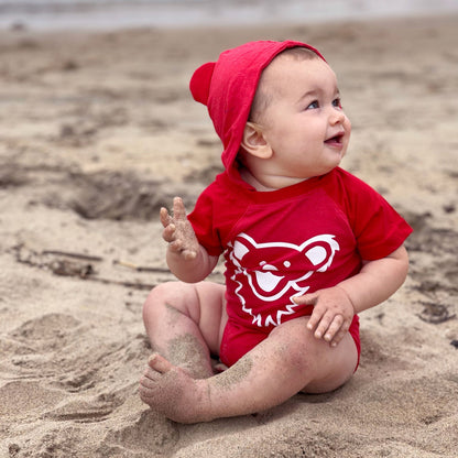 Grateful Dead Dancing Bear Face Hooded Baby One Piece