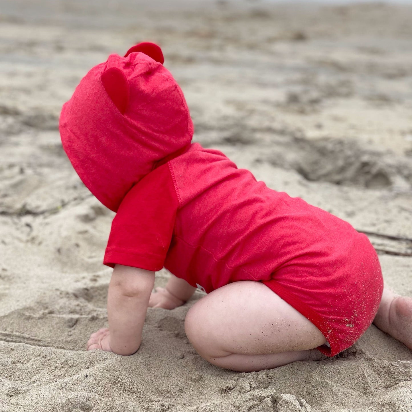 Grateful Dead Dancing Bear Face Hooded Baby One Piece