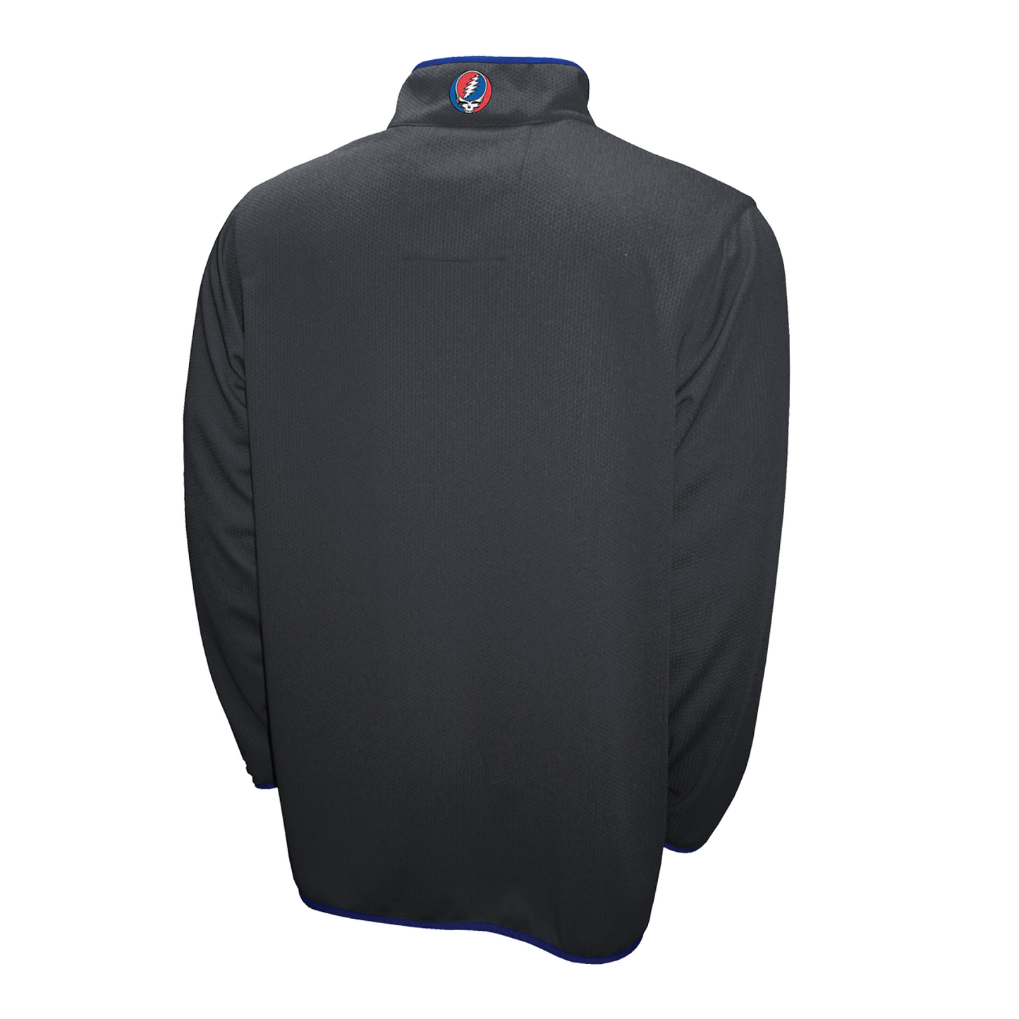 Grateful Dead SYF Logo Mens Quarter Zip Thermal Jacket Charcoal