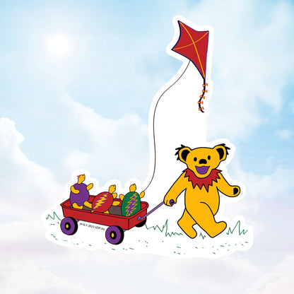 Grateful Dead Terrapin & Bear Wagon Sticker