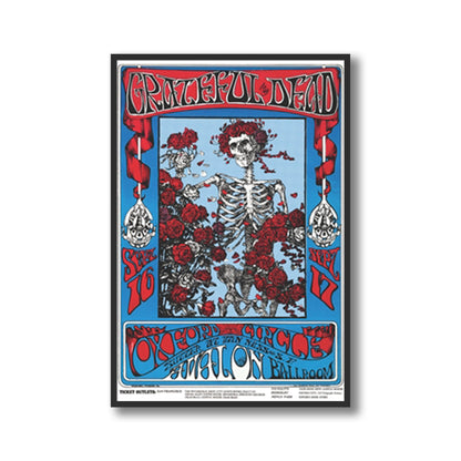 Grateful Dead Avalon Ballroom 1966 Framed Poster