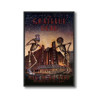 Grateful Dead Radio City Music Hall 1980 Framed Poster