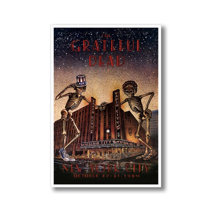 Grateful Dead Radio City Music Hall 1980 Framed Poster