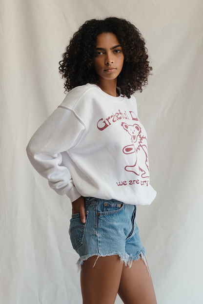 Grateful Dead Everywhere Womens Sweatshirt Vintage White