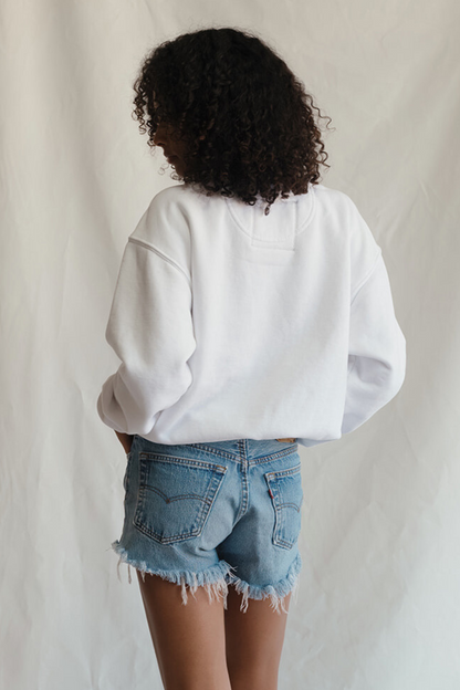 Grateful Dead Everywhere Womens Sweatshirt Vintage White