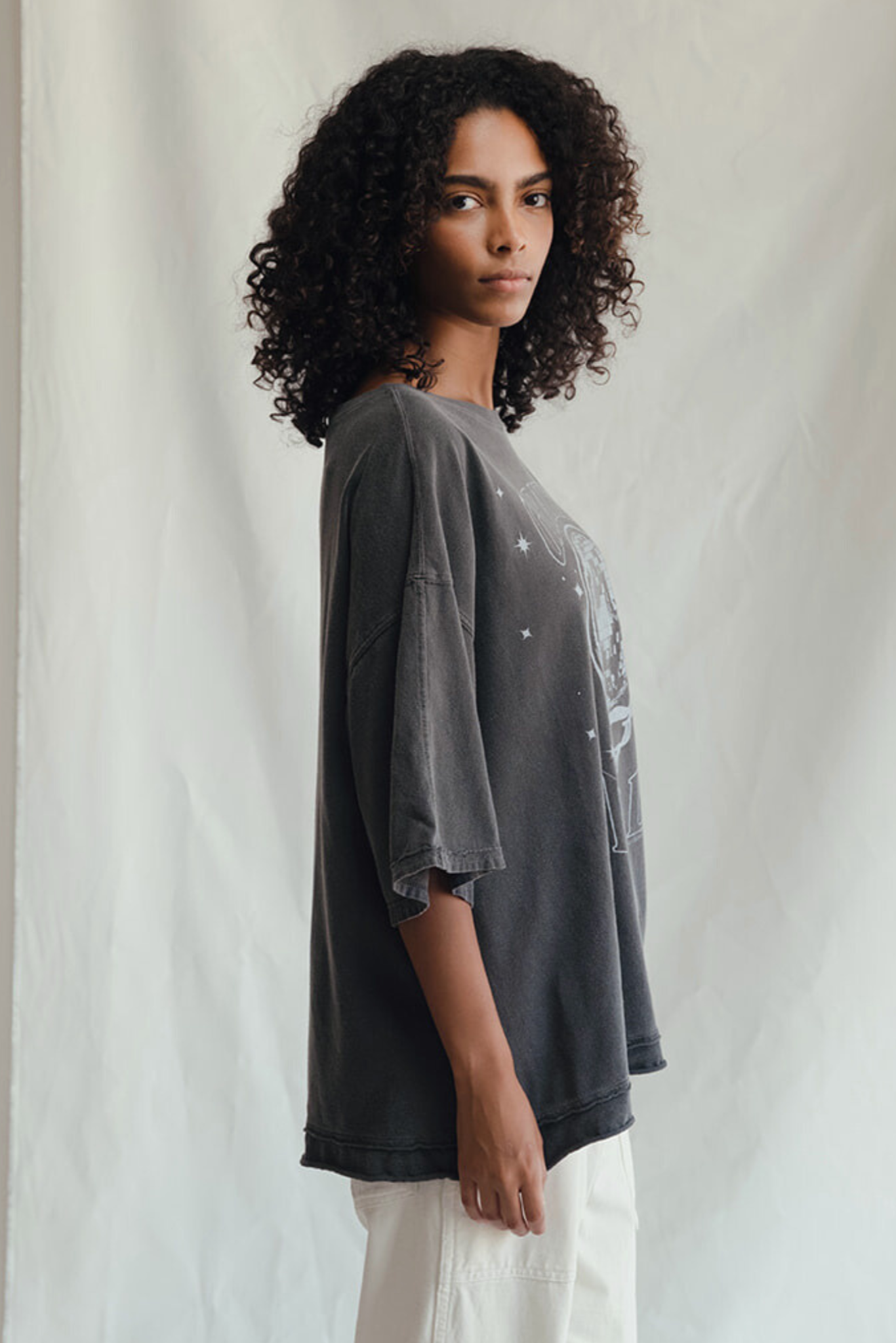 Grateful Dead Shakedown Street Womens Oversized Tee Vintage Black