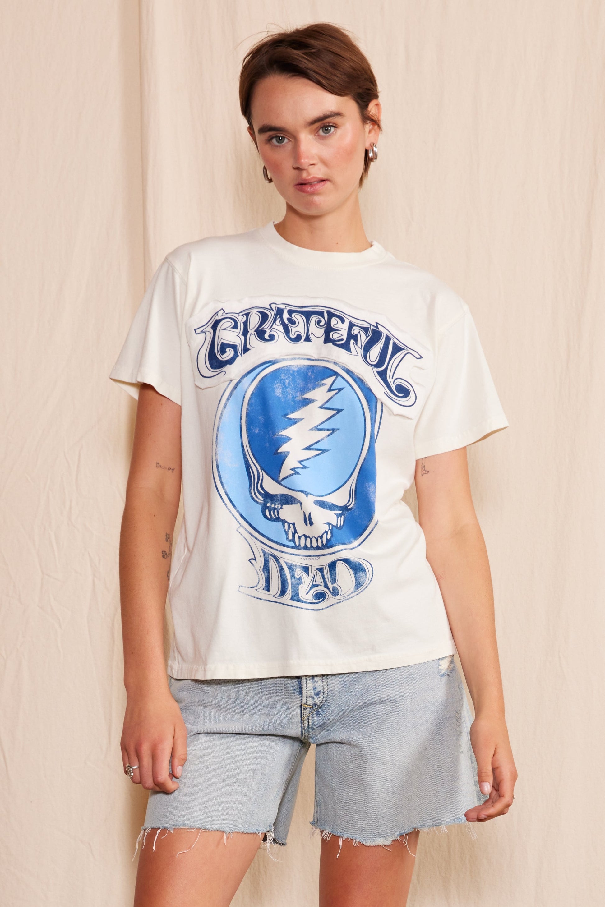 Grateful Dead Stella Blue Womens Tee Shirt White