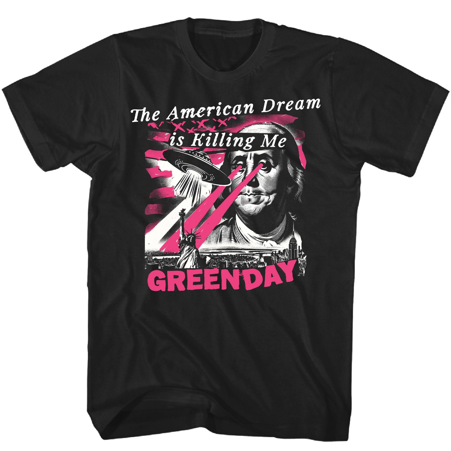 Green Day American Dream Abduction Mens T Shirt Black