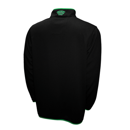 Green Day Logo Mens Quarter Zip Thermal Jacket Black