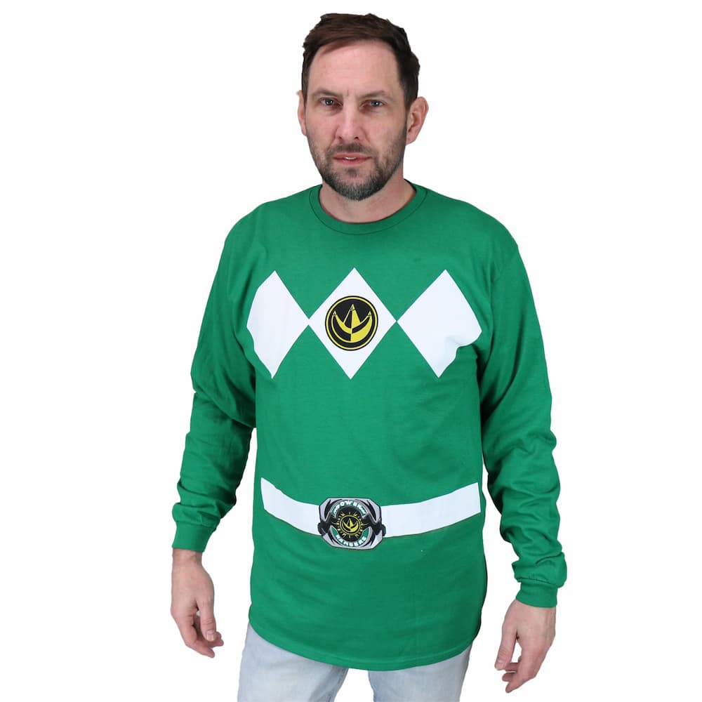 The Power Rangers Long Sleeve Costume T-shirt and Gloves