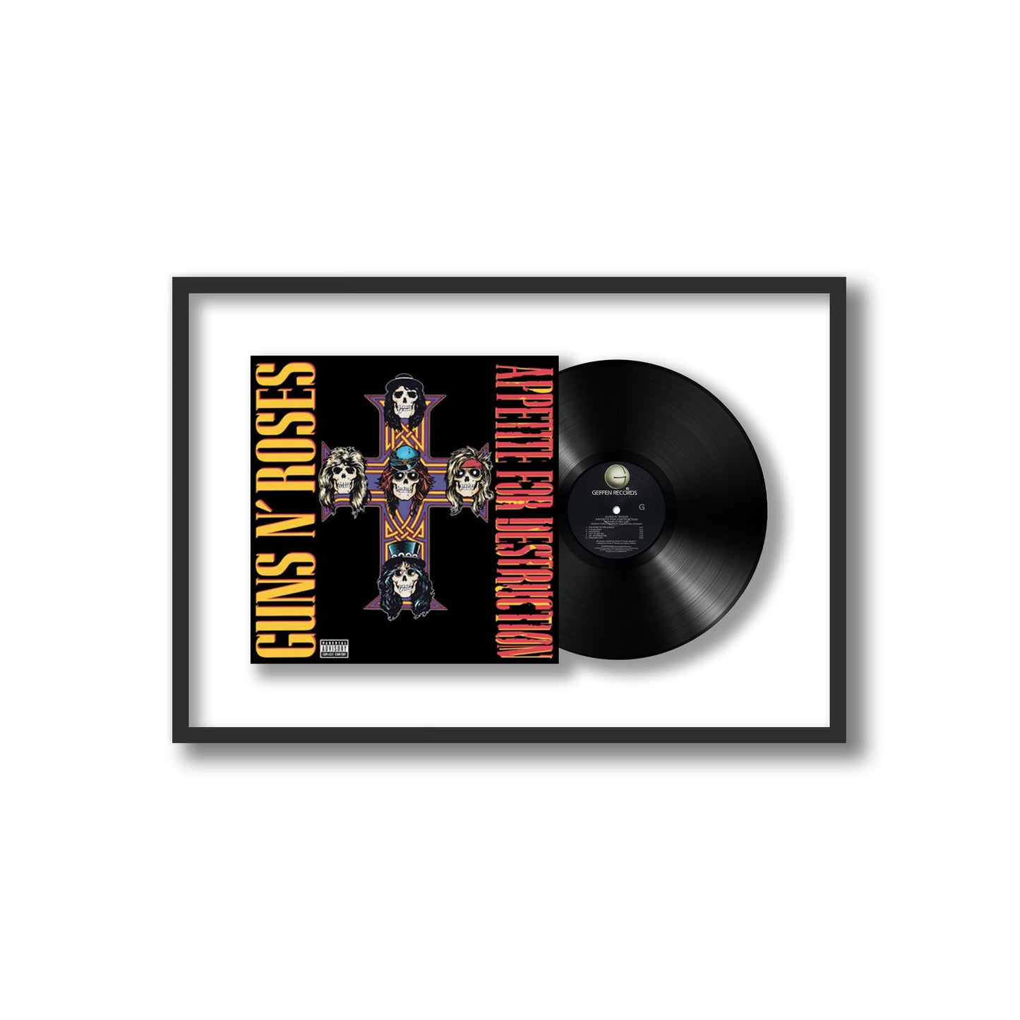 Guns N' Roses Appetite for Destruction Framed Vinyl Record