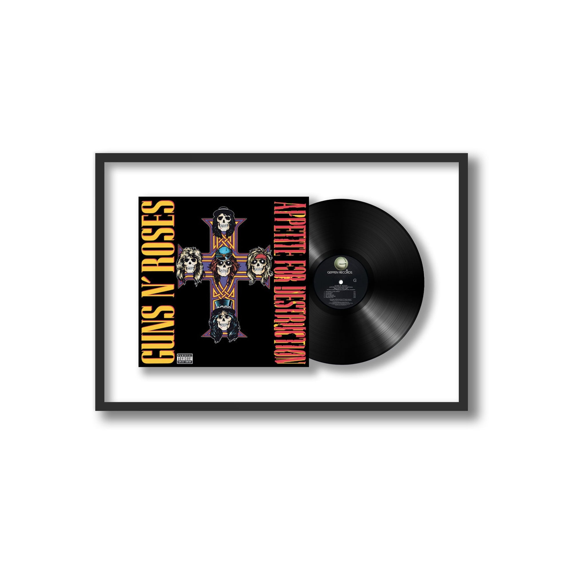 Guns N' Roses Appetite for Destruction Framed Vinyl Record