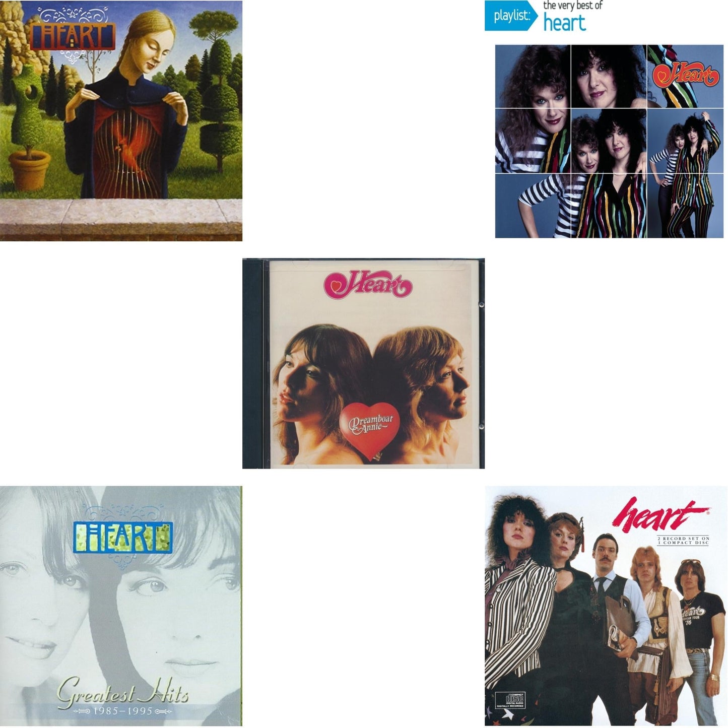 Heart - Greatest Hits & Greatest Hits 1985 -1995 & Dreamboat Annie & Playlist: Very Best Of Heart & Greatest Hits - CD Bundle