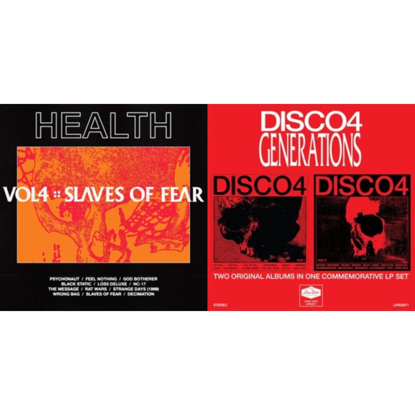 Health - Vol. 4 :: Slaves Of Fear & Generations Edition: Disco4 - Part I & Disco4 - Part Ii (2LP)