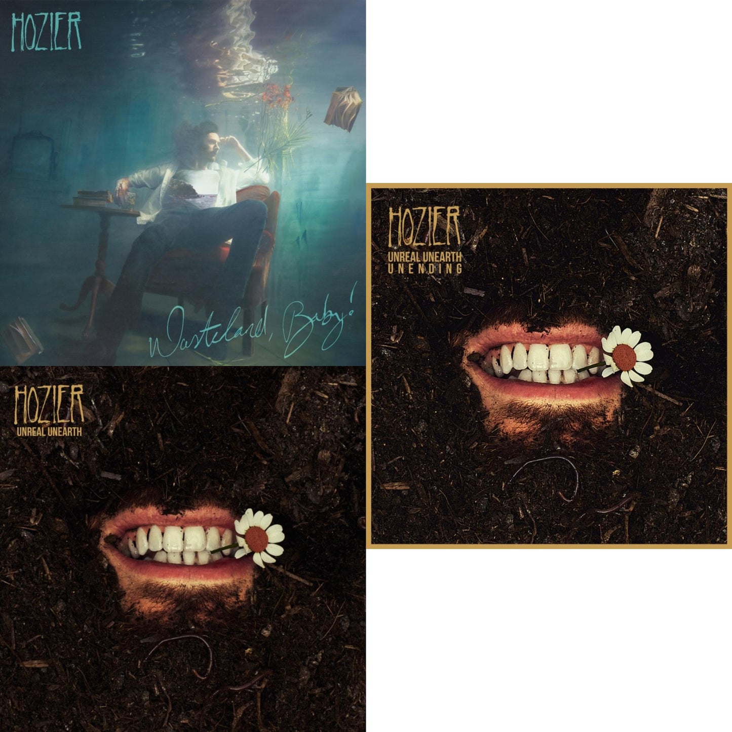 Hozier - Unreal Unearth (2LP) & Wasteland, Baby! (2LP) & Unreal Unearth Unending (140G/Raw Ochre LP Vinyl)