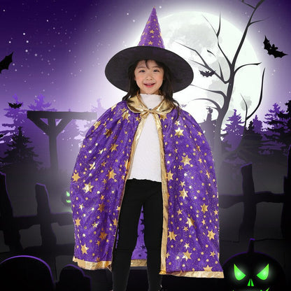 Halloween Magician Costume With Hat For Kids