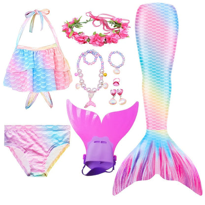 Swimming Mermaid Tail Girls Costume