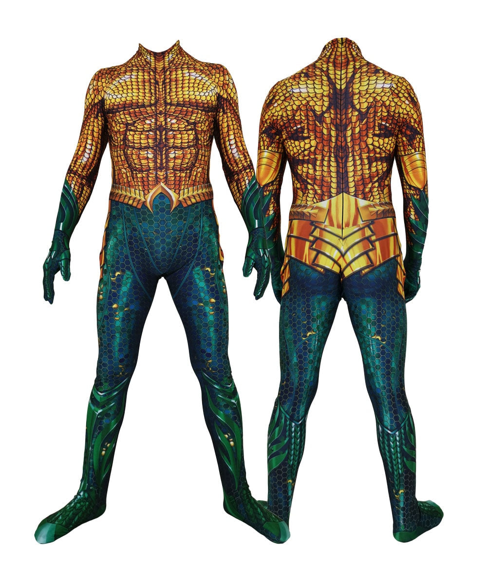 Aquaman Cosplay Superhero  Bodysuit Suit