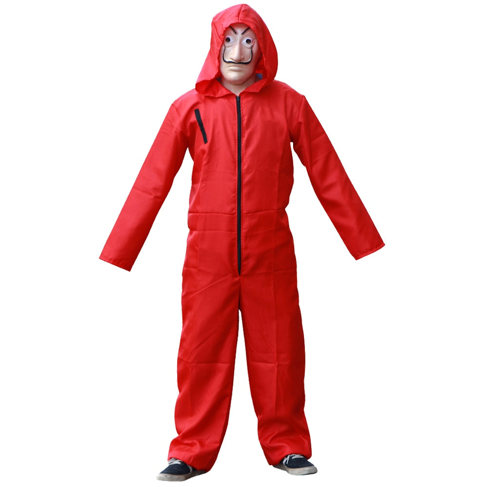 Halloween Hooded Money Heist Party Costume