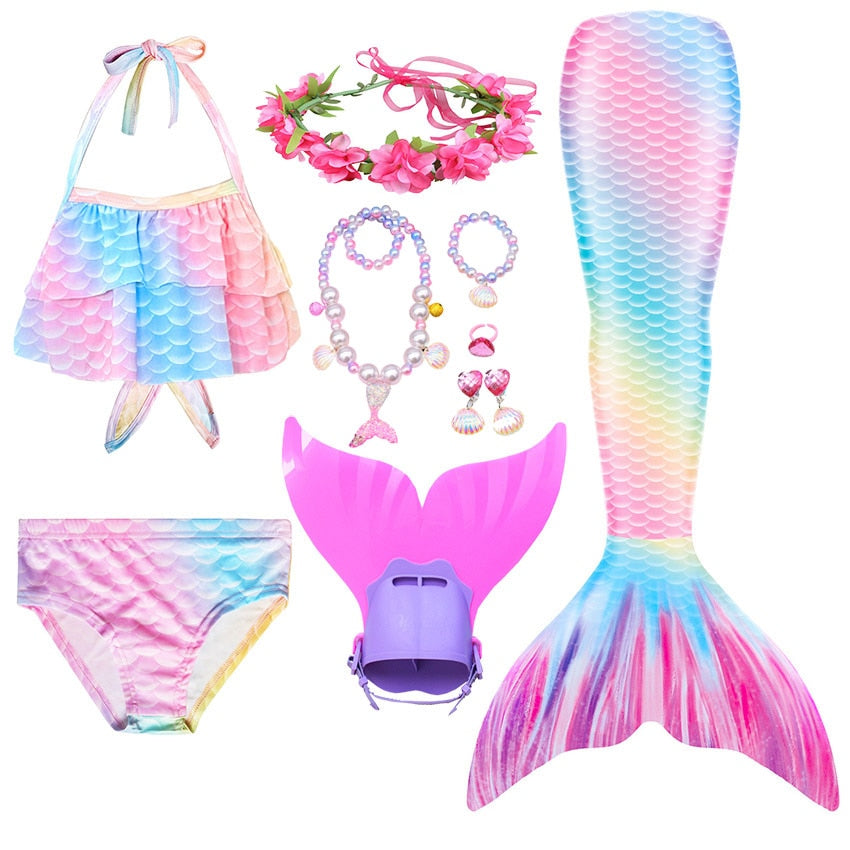 Swimming Mermaid Tail Girls Costume